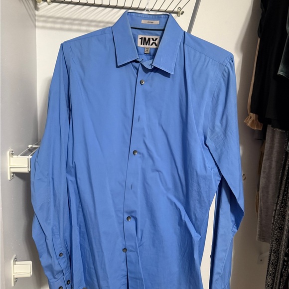 Express Classic Blue Dress Shirt - Picture 1 of 2